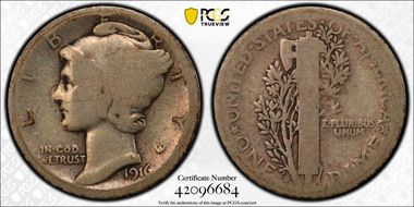 1916-D 10C AG3
