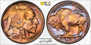 1938-D/S 5C Buffalo MS66