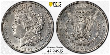 1891-S $1 AU50