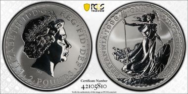 1998 £2 S-BF2 Britannia Ag MS69