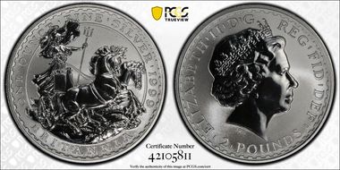 1999 £2 S-BF7 Britannia Ag MS68