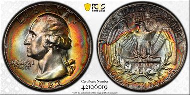 1962 25C MS67+