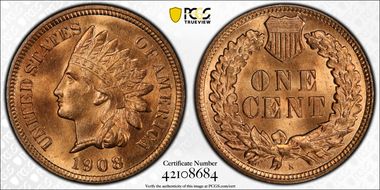 1908-S 1C MS66RD