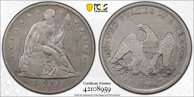 1856 $1 VF30