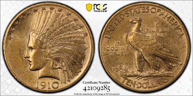 1910 $10 AU55