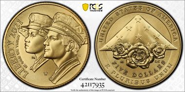 2021-W $5 Nat'l Law Enforcement Mem. First Strike MS70