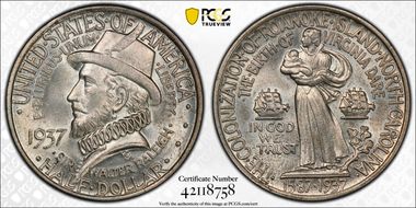 1937 50C Roanoke MS64