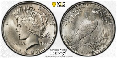 1922 $1 MS66+