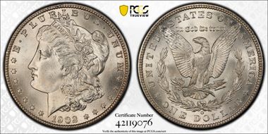 1902-O $1 VAM 25, Doubled Ear MS66