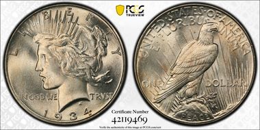 1934 $1 MS66+