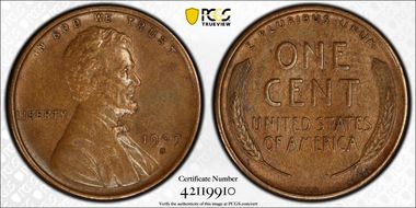 1909-S VDB 1C AU55BN