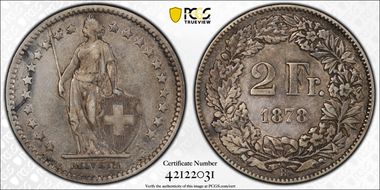 1878 B 2 Fr VF35