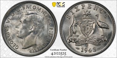 1943-D 6D KM-38  Ag MS65