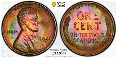1941-D 1C MS67RB