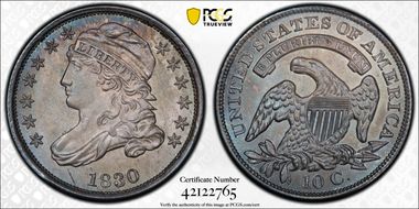 1830 10C Medium 10C MS65+