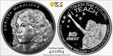 2021-P $1 Christa McAuliffe PR69DCAM