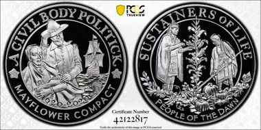 2020 AR Medal Mayflower 400th Anniversary U.S. Silver Proof Set PR69DCAM