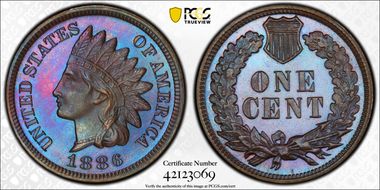 1886 1C Type 2 PR67BN