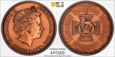 2014 $10 Victoria Cross Antique Finish SP69