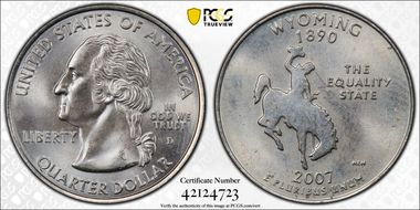 2007-D 25C Wyoming MS64