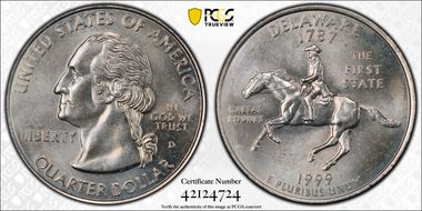 1999-D 25C Delaware MS64