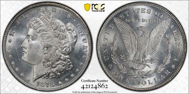 1878 7/8TF $1 Strong MS64