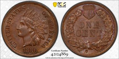 1880 1C AU58BN