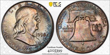 1958 50C MS66FBL