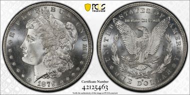 1879-S $1 MS67+ 