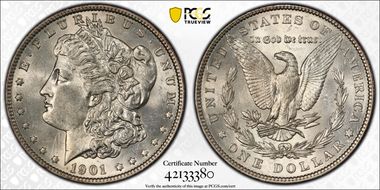 1901 $1 AU58