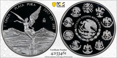 2017-Mo Onza Libertad  Ag PR68DCAM