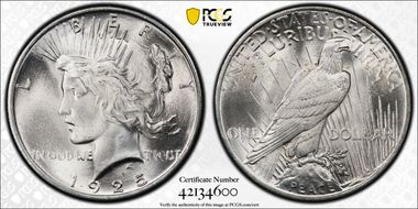1925 $1 MS66
