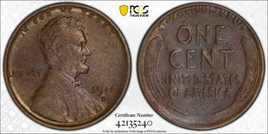 1916-S 1C AU50BN