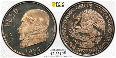 1983-Mo Peso KM-460 Closed 8 PR69DCAM