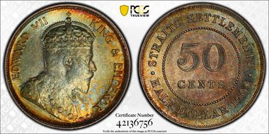 1908 50C AU58