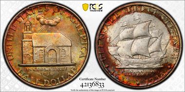 1936 50C Delaware MS66