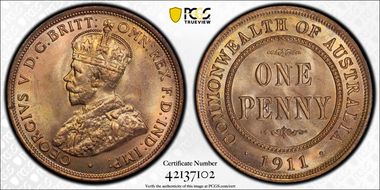 1911 (L) 1D KM-23 MS65RD