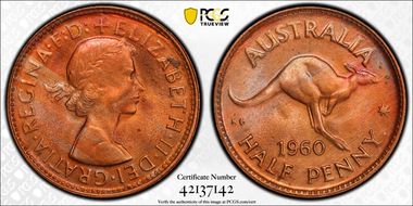 1960 Y. (p) 1/2D MS65RB