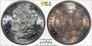 1881-S $1 MS65