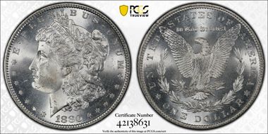 1880 $1 VAM 25, 0/9 Overdate MS66