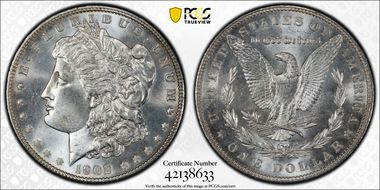 1902 $1 VAM 4, Doubled Ear MS66