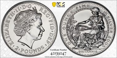 2005 £2 S-BF10 Britannia Ag MS68