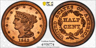 1842 1/2C Original PR66RD