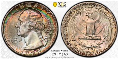 1950-D 25C MS67+