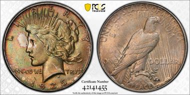 1935 $1 AU58+