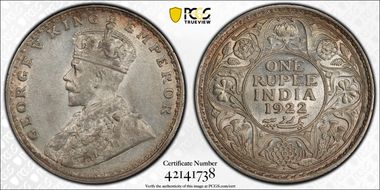 1922(B) Rupee SW-8.57 AU55