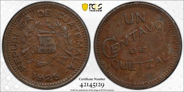 1925 1C KM-237a Bronze AU58BN