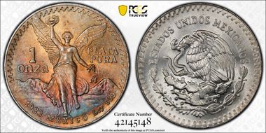 1983-Mo Onza Libertad Ag MS67