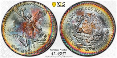 1985-Mo Onza Libertad Ag MS68