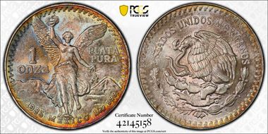 1985-Mo Onza Libertad Ag MS67